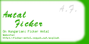 antal ficker business card